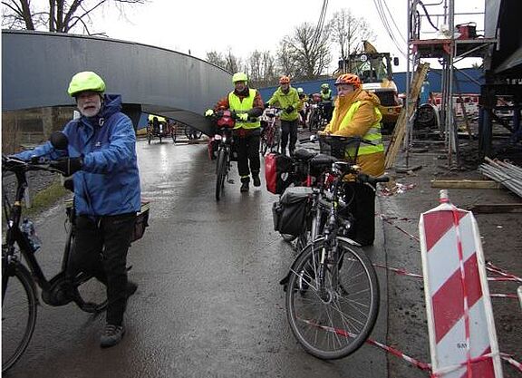 An der neuen Kanalbrücke (Baustelle)