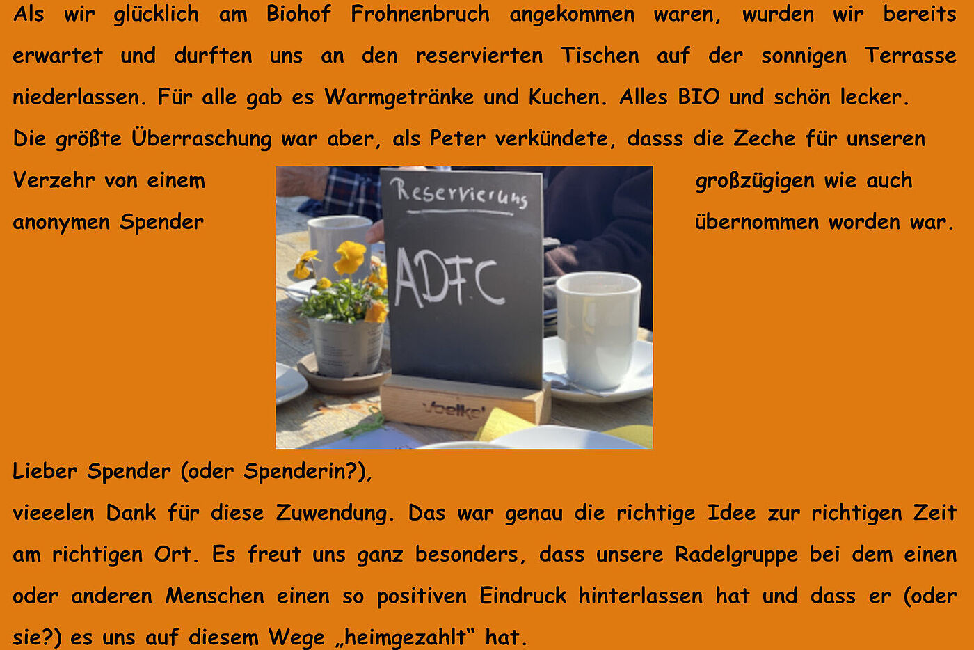 Danke für die Blumen