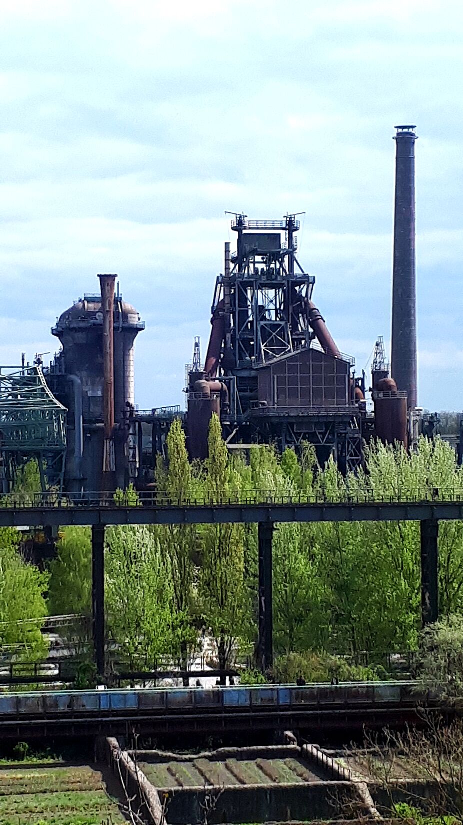 Blick auf den Landschaftspark Duisburg Nord
