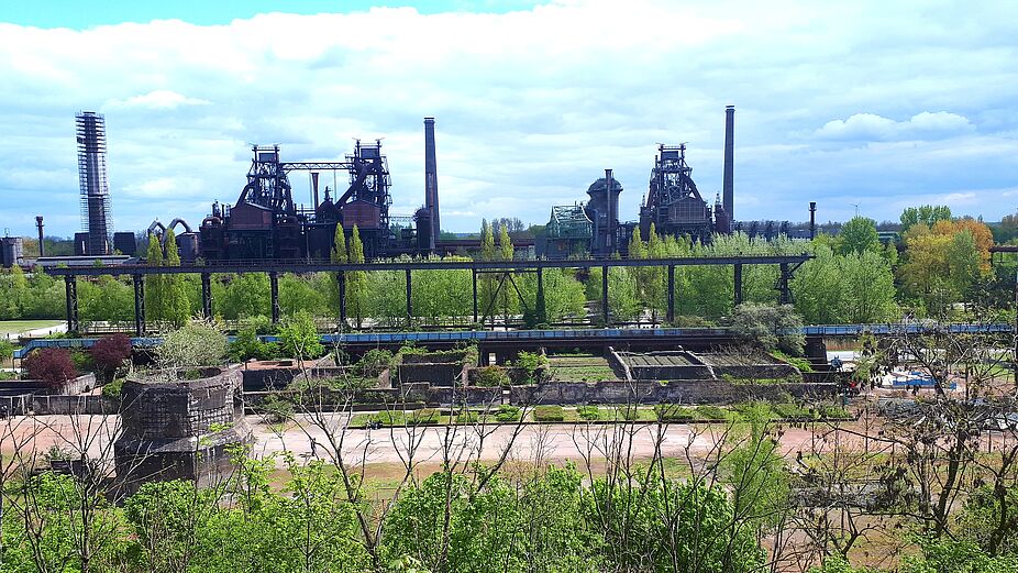 Blick auf den Landschaftspark Duisburg Nord