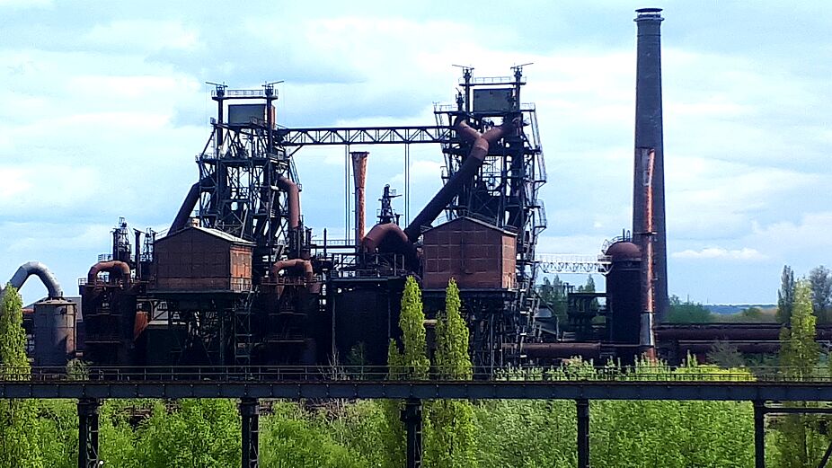 Blick auf den Landschaftspark Duisburg Nord