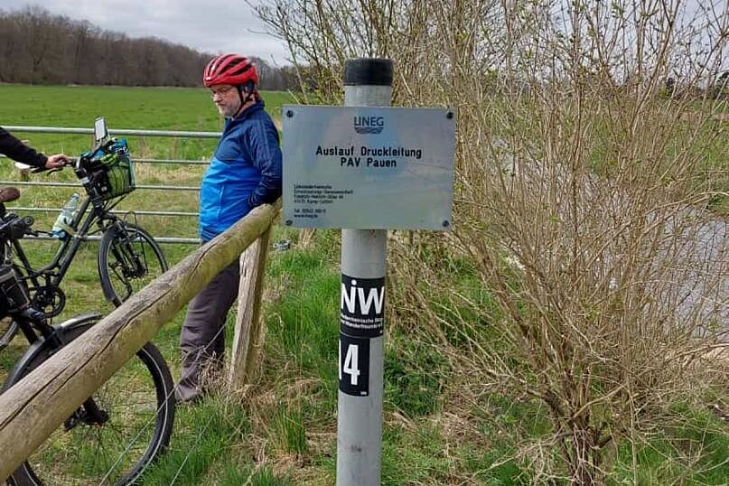 Pause am Auslauf der Druckleitung Pauen