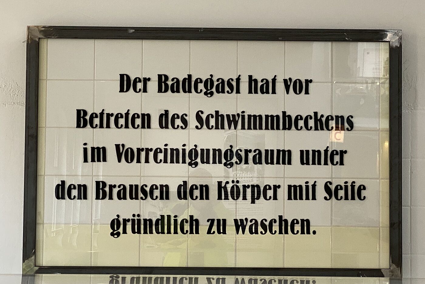 Immer schön sauber bleiben!