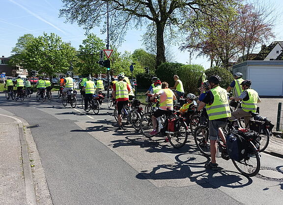 Radfahrer - Geschlossener Verband