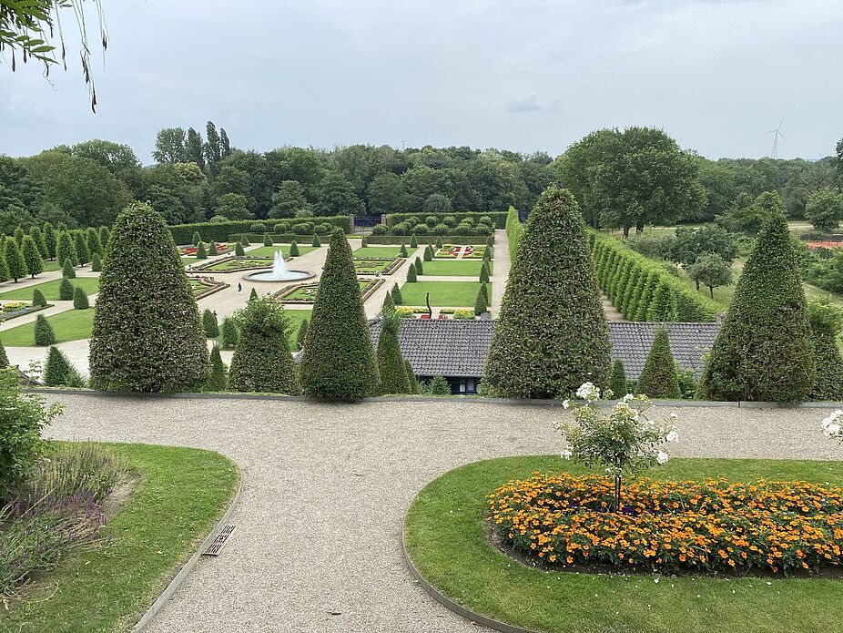 Die Gärten von Kloster Kamp 02 Ansicht der Gärten von Kloster Kamp