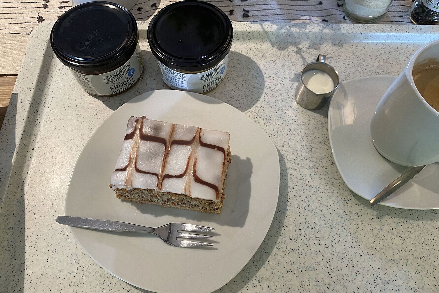 Bein Kaffee und Kuchen...