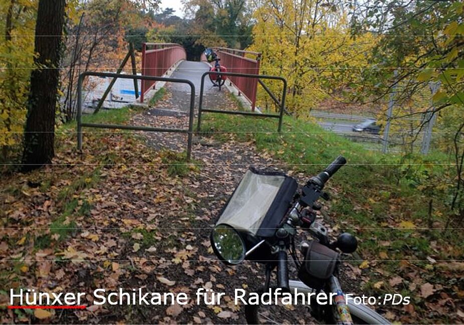 Hünxer Schikane für Radfahrer