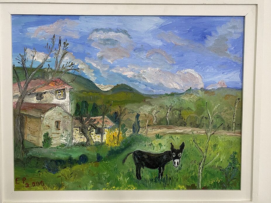 Mich anschauender Esel Mich anschauender Esel