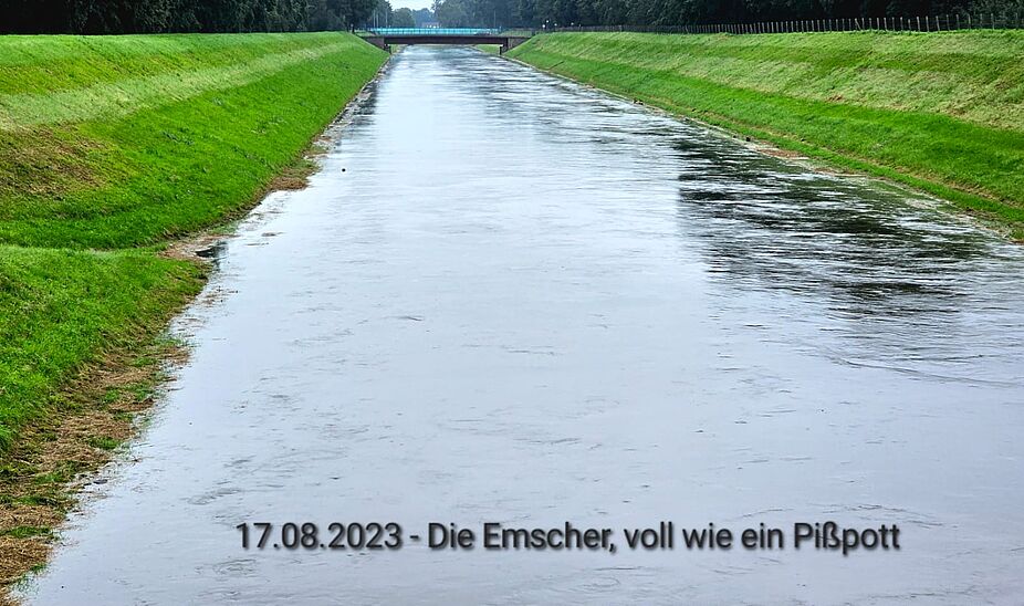 Die Emscher ist voll wie ein Pißpott Die Emscher ist voll wie ein Pißpott