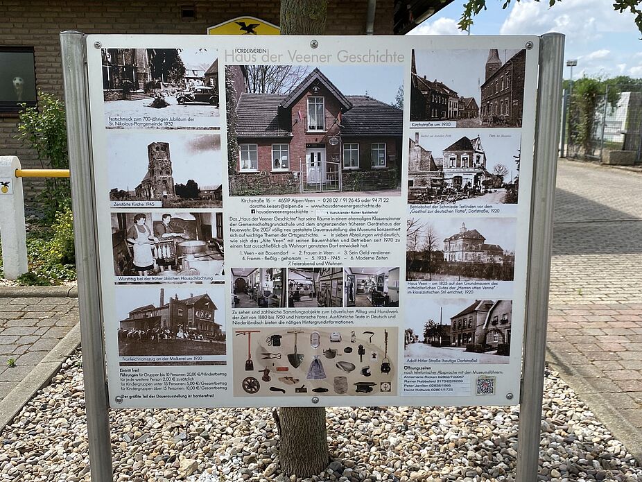 Vielleicht eine Reise wert? Vielleicht eine Reise wert? Hinweistafel zum Heimatmuseum in Veen