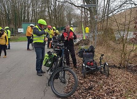 Pause auf dem Hinweg
