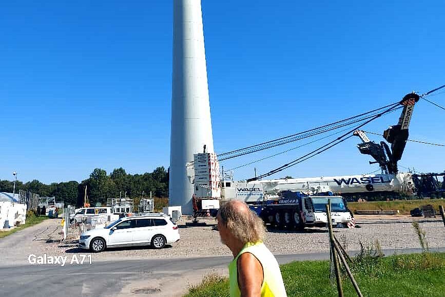 Das Türmchen wird aufgestellt