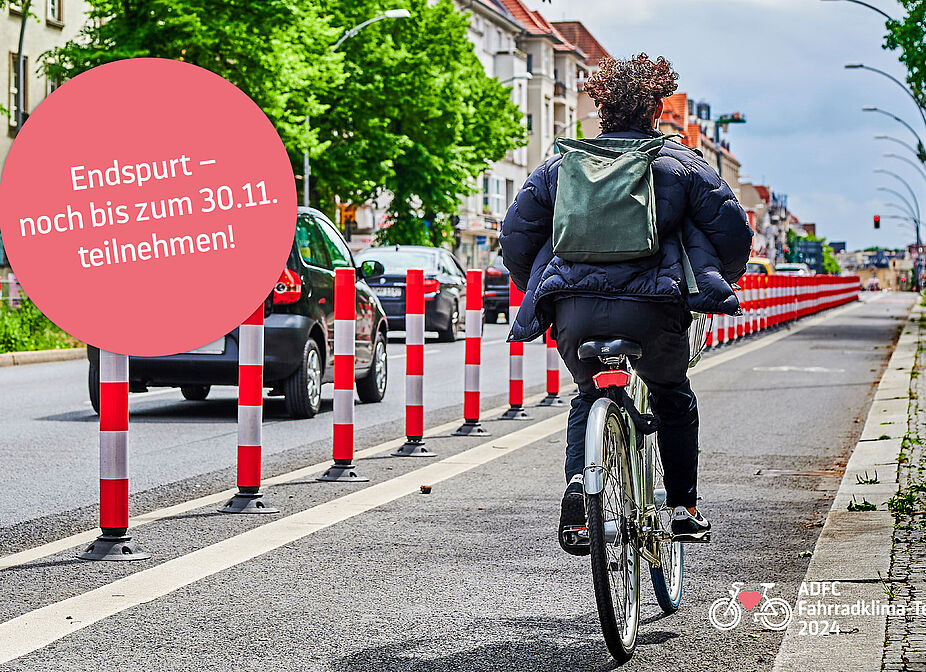 Endspurt: Noch bis 30. November abstimmen beim ADFC-Fahrradklima-Test Endspurt: Noch bis 30. November abstimmen beim ADFC-Fahrradklima-Test